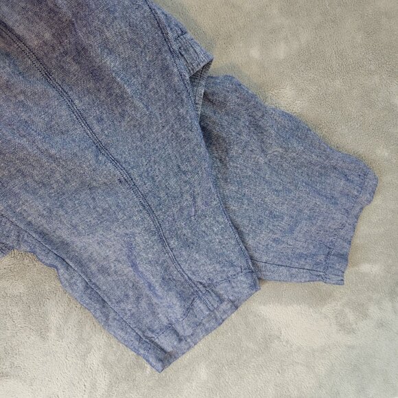 Old Navy Womens Pants 3X Plus Pull On Cropped Blue Linen Rayon BLU132E - Picture 4 of 9